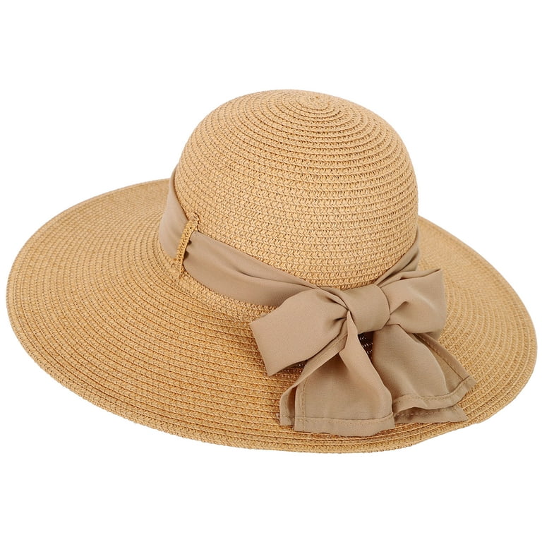 Simplicity Women's Wide Brim Summer Beach Sun Straw Hats
