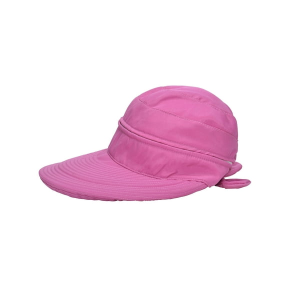 Simplicity Womens Wide Brim Sun Protection Hat Visor with Removable Top for Golf/Tennis Pink