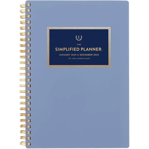 Simplified By Emily Ley For At-A-Glance 2025 Weekly Monthly Planner French Blue