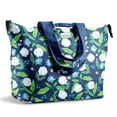 thumbnail image 1 of Fit + Fresh All The Things XL Tote Bag, Travel & Overnight Bag, Blue Floral, 1 of 9