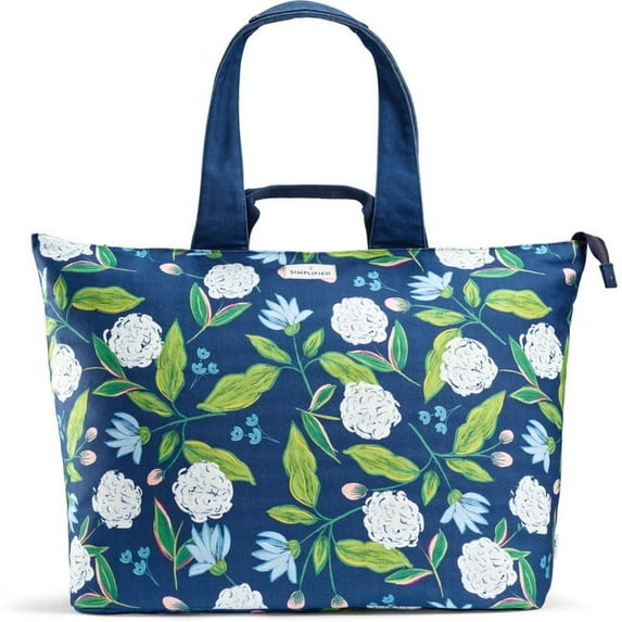 Fit + Fresh All The Things XL Tote Bag, Travel & Overnight Bag, Blue Floral