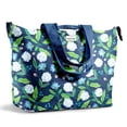 thumbnail image 1 of Fit + Fresh All The Things XL Tote Bag, Travel & Overnight Bag, Blue Floral, 1 of 8