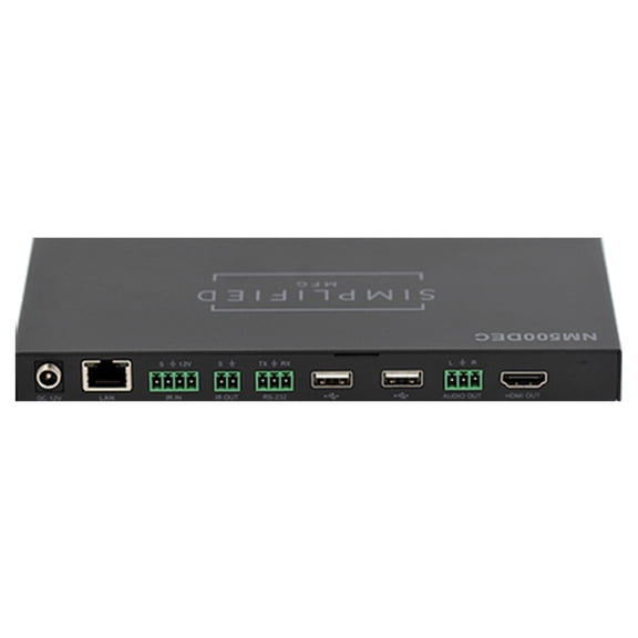 Simplified MFG NetMatrix 500 Series 1080p H.264/265 Decoder