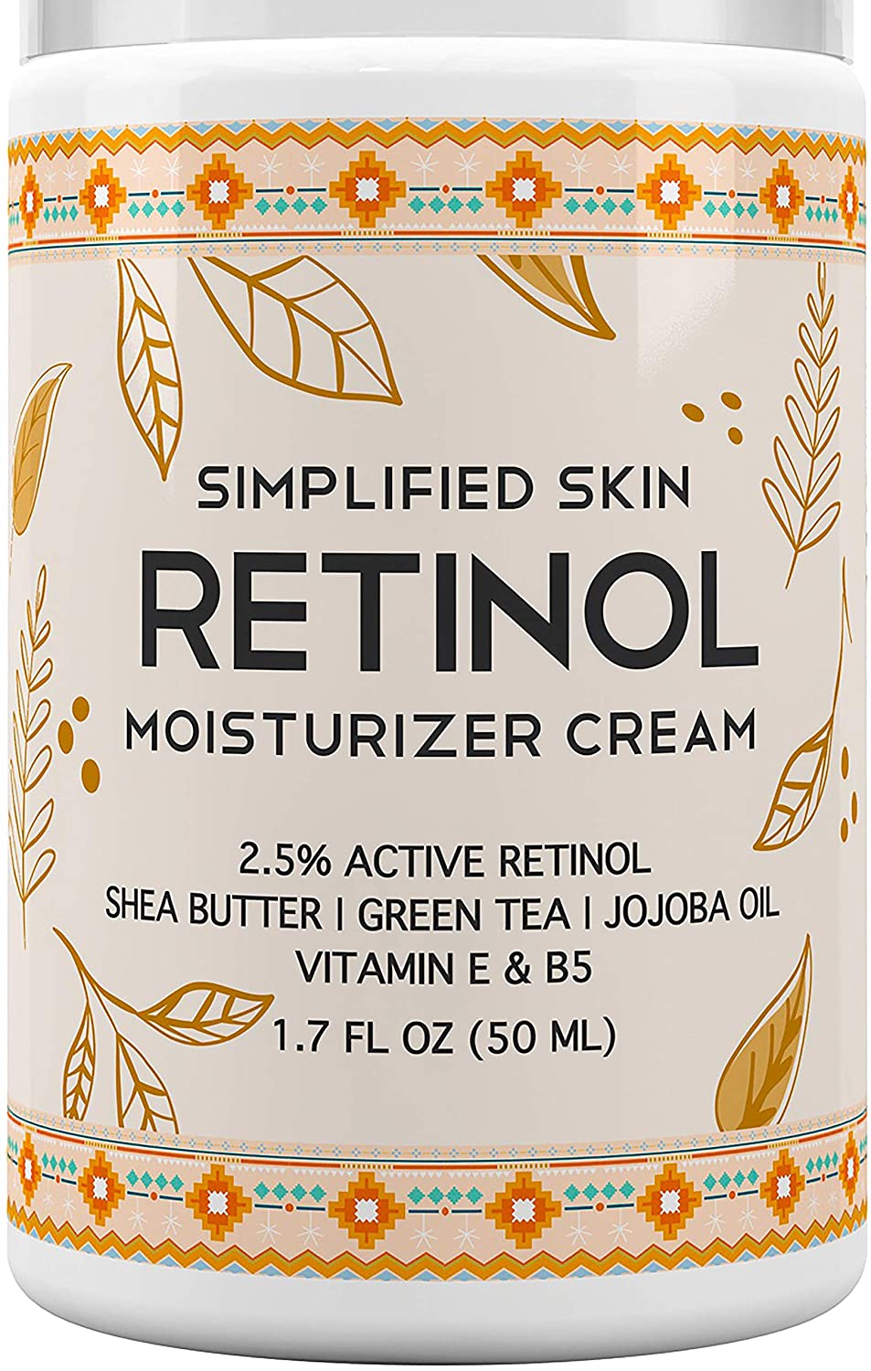 Simplified Skin Retinol Face Cream Moisturizer, Vitamin E & Hyaluronic Acid Face Moisturizer, 1.7 oz. - image 1 of 6