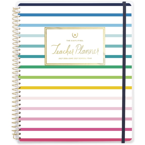 Simplified by Emily Ley for AT-A-GLANCE 2026-2027 Weekly Monthly Teacher Planner
