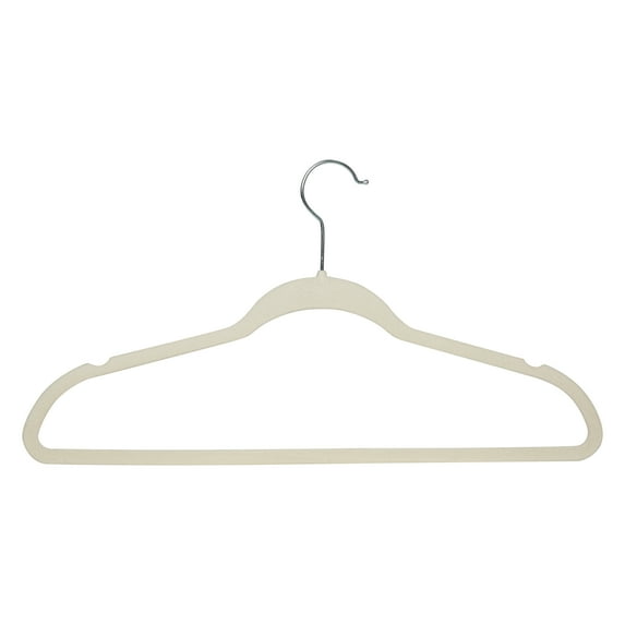 Simplify 10 Count Plastic Clothing Hanger in Ivory