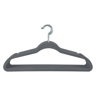 Elama Gray Plastic Hangers 100-Pack