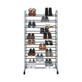 thumbnail image 1 of Simplify 10 Tier Space Saving Mobile 40 Pair Shoe Rack, Plastic and Metal, Gray, 1 of 8