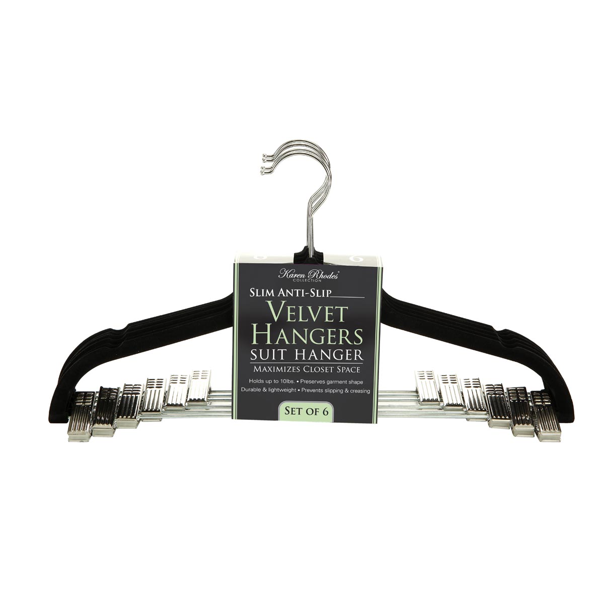 Simplify 120 Pack Velvet Skirt Hangers with Clips, Adult Size, Black