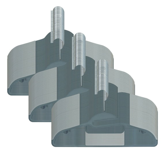 Simplify 128 Pack Ultimate Plastic Shirt Hanger in Dark Grey