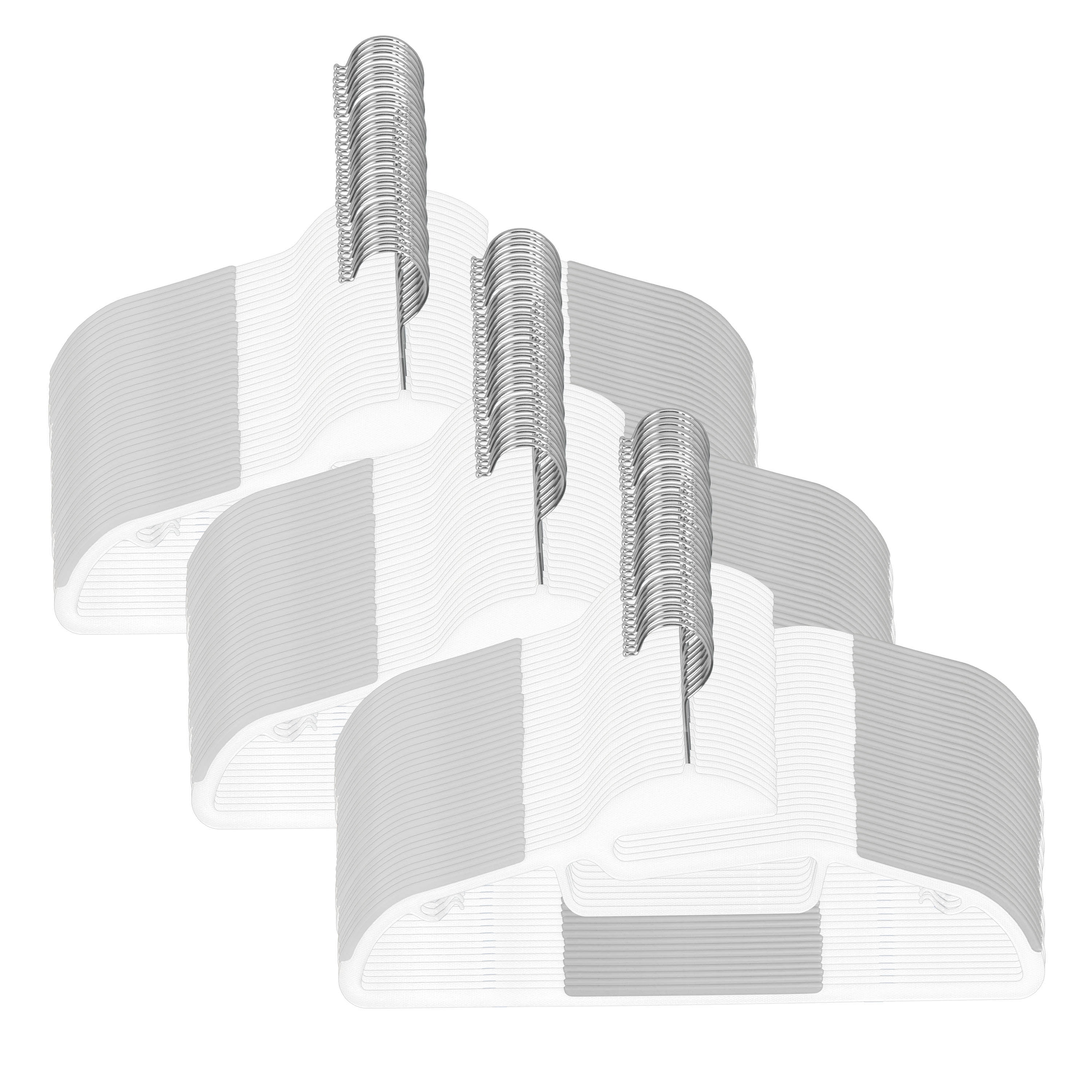 Simplify 128 Pack Ultimate Plastic Shirt Hanger in White