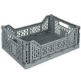 thumbnail image 1 of Simplify 15LT Collapsible Plastic Storage Crate in Grey, 1 of 8