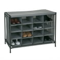 thumbnail image 1 of Simplify 16 Compartment Shoe Cubby Organizer with Cover in Grey, 1 of 10