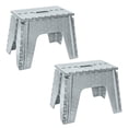 thumbnail image 1 of Simplify 2 Pack 12" Plastic Folding 1 Step Stool in Gray, 1 of 8