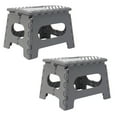 thumbnail image 1 of Simplify 2 Pack 9" Plastic Folding 1 Step Stool in Grey, 1 of 9