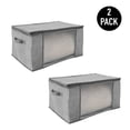 thumbnail image 1 of Simplify 2 Pack Nonwoven Fabric Blanket Storage Bag in Heather Grey, 1 of 8