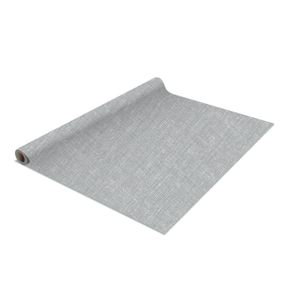 Simplify 2 Pack Shelf Liner Faux Linen in Gray