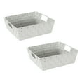 thumbnail image 1 of Simplify 2 Pack Shelf Storage Baskets in Woven Heather Grey, 1 of 10