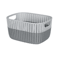 thumbnail image 1 of Simplify 2-Tone Decorative Plastic Storage Basket in Grey, 1 of 6