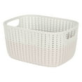 thumbnail image 1 of Simplify 2-Tone Decorative Storage Basket in White and Ivory, 1 of 6