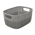 thumbnail image 1 of Simplify 2 Tone Small Plastic Storage Basket, Gray, 1 of 8