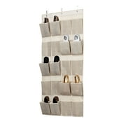 Simplify 20-Pocket 10 Pair Shoe Organizer in Faux Jute Nonwoven