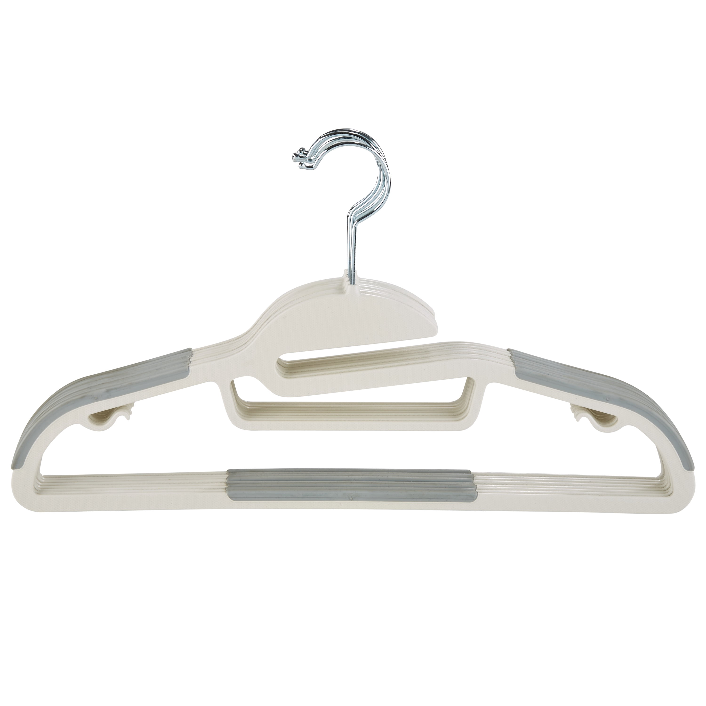 Simplify 24 Pack Plastic Ultimate Shirt Hanger in White