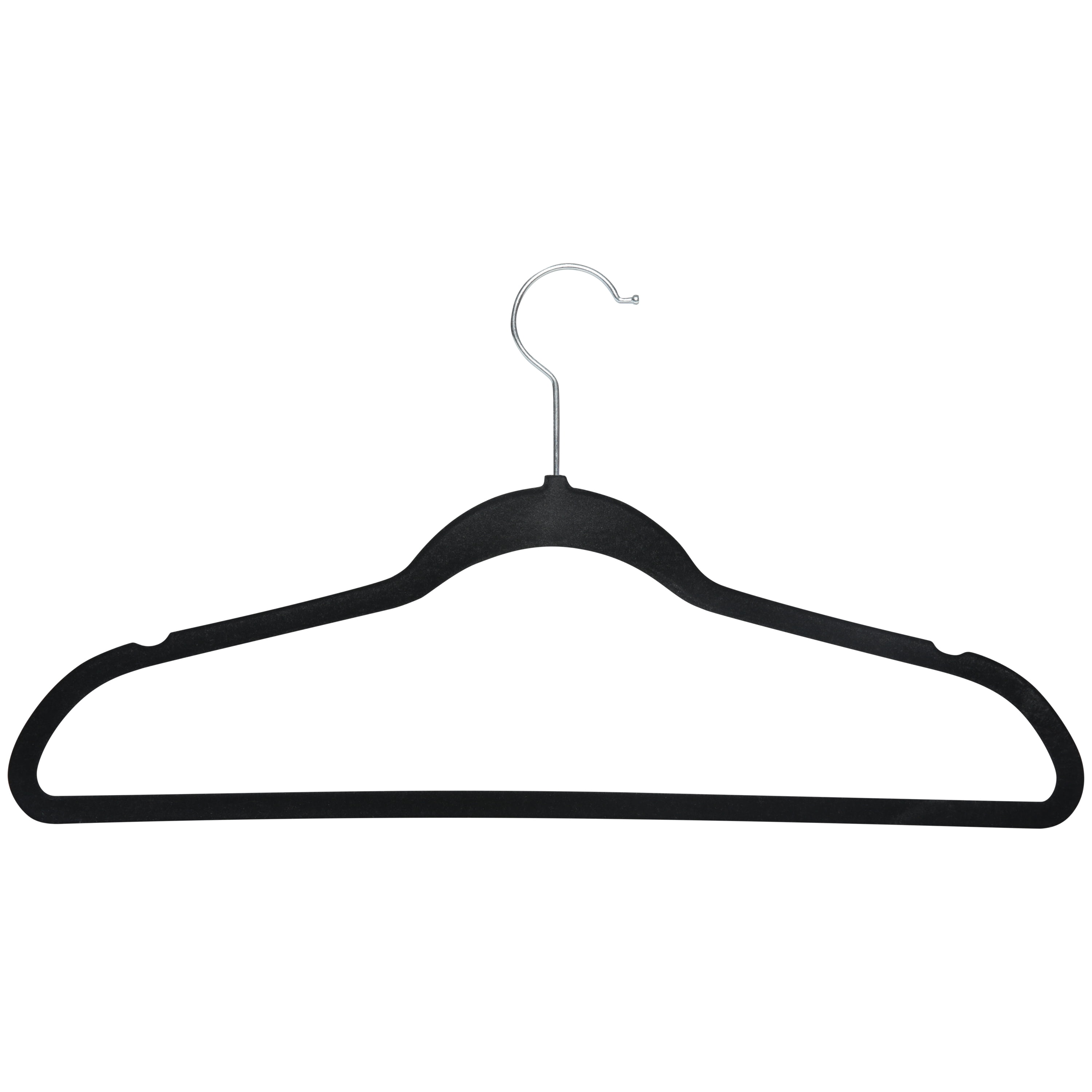 Simplify Velvet Hangers, Boxed, 24 Pack, Black