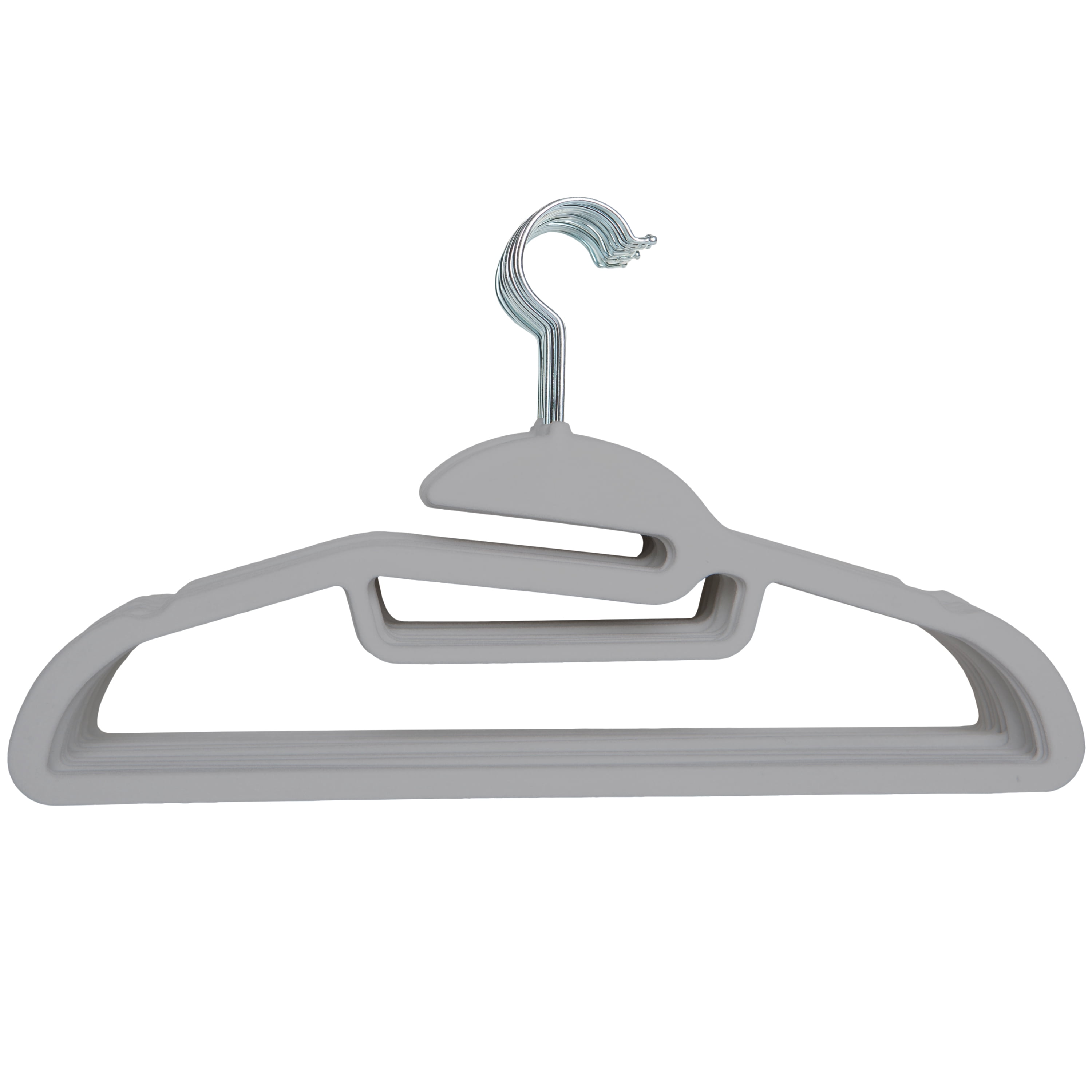 Simplify 24 Pack Ultimate Velvet Shirt Hanger in Grey