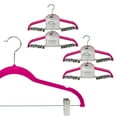 thumbnail image 1 of Simplify 24 Pack Velvet Skirt Hangers with Clips, Adult Size, Fuchsia, 1 of 7