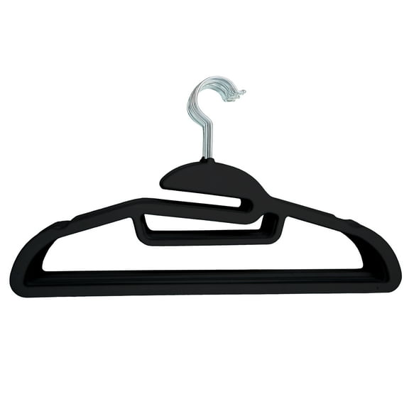 Simplify 24 Pack Velvet Ultimate Shirt Hanger in Black