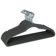 Simplify 25 Pack Slim Velvet Suit Hangers in Gray