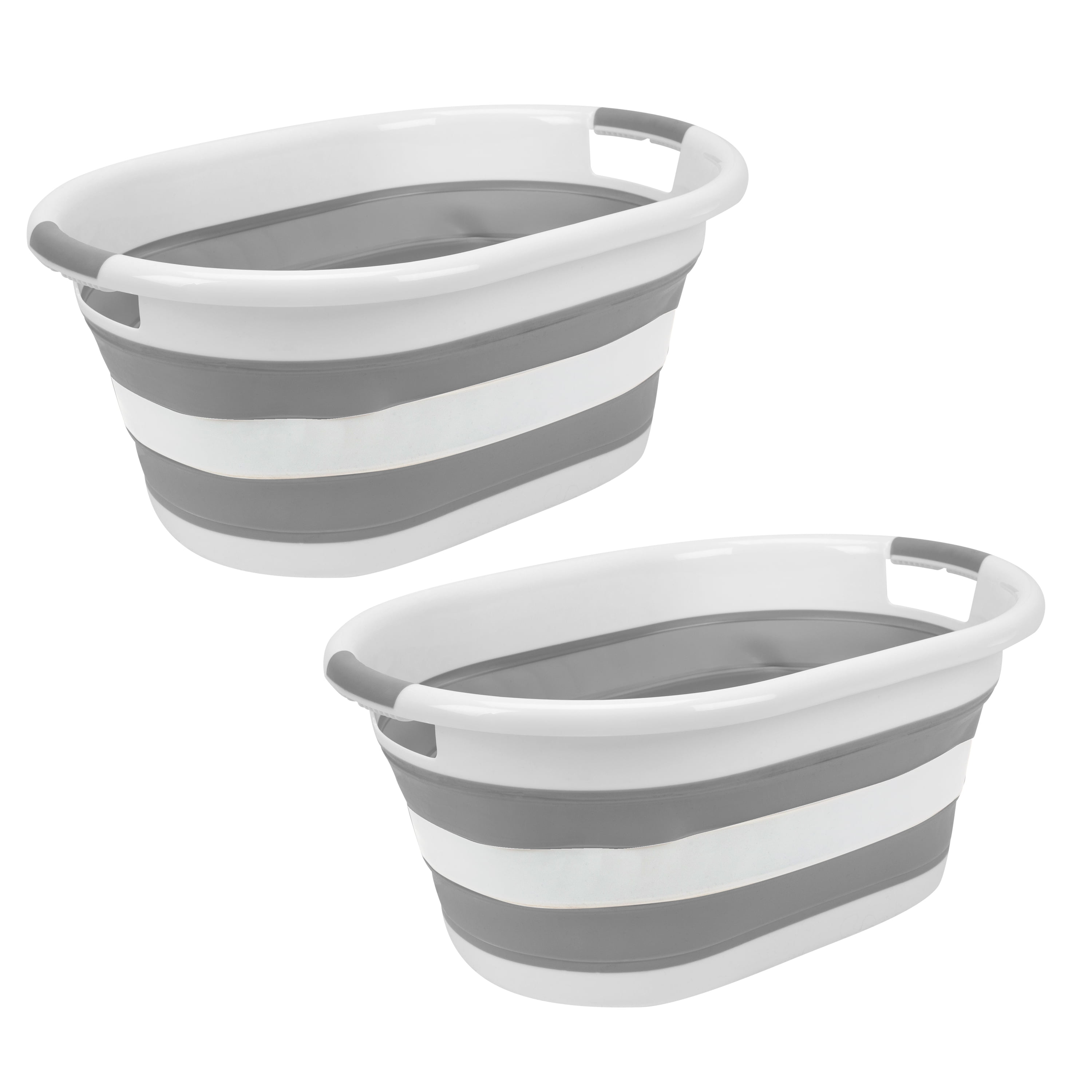 Laundry 360 2Pk Collapsible Plastic Laundry Basket