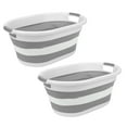thumbnail image 1 of Laundry 360 2Pk Collapsible Plastic Laundry Basket, 1 of 5