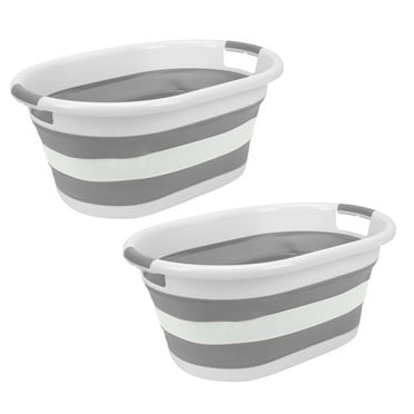 Simplify 2Pk Collapsible Plastic Laundry Basket