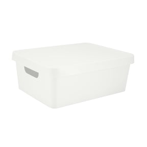 Simplify 3.74 gal Plastic Storage Boxes, White