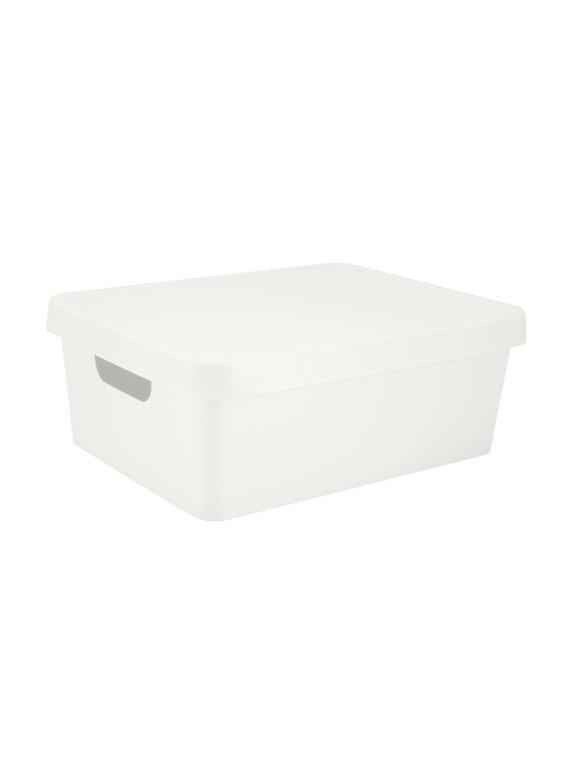 3.74 gal Plastic Storage Boxes, White