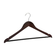 Simplify 3-Pack Mahogany Wood Roller Hangers, Brown
