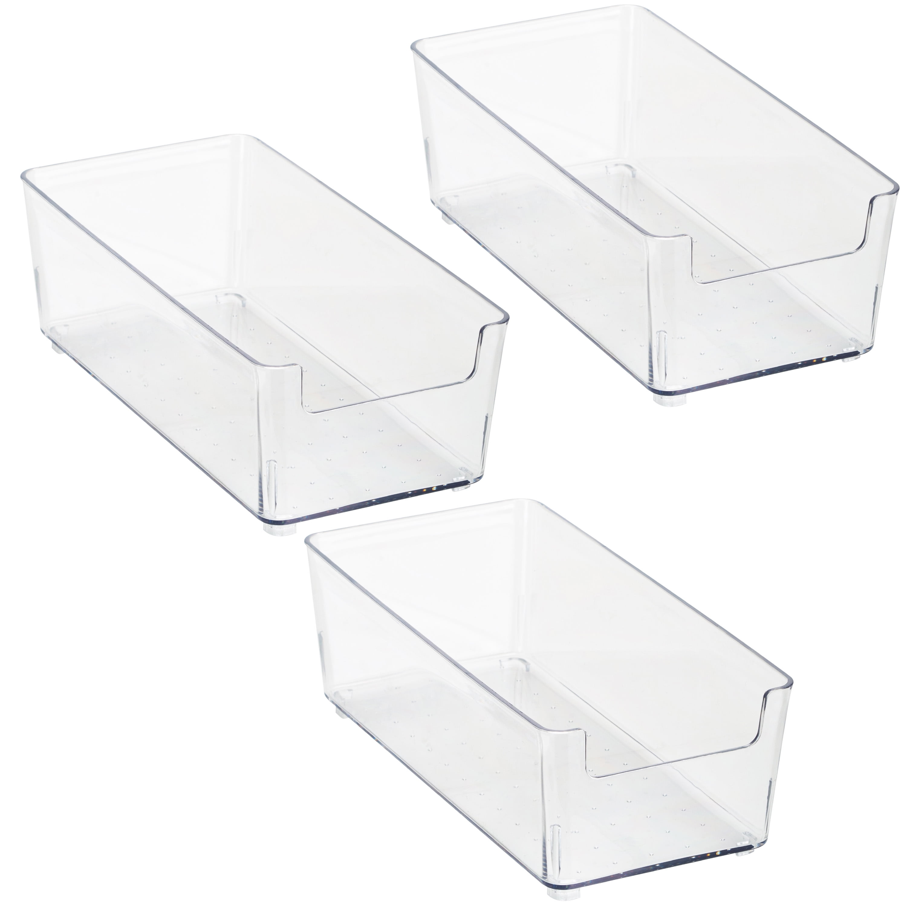 Simplify 4-Pack 12.76-in x 3.66-in Clear Plastic Drawer Organizer in the Drawer  Organizers department at