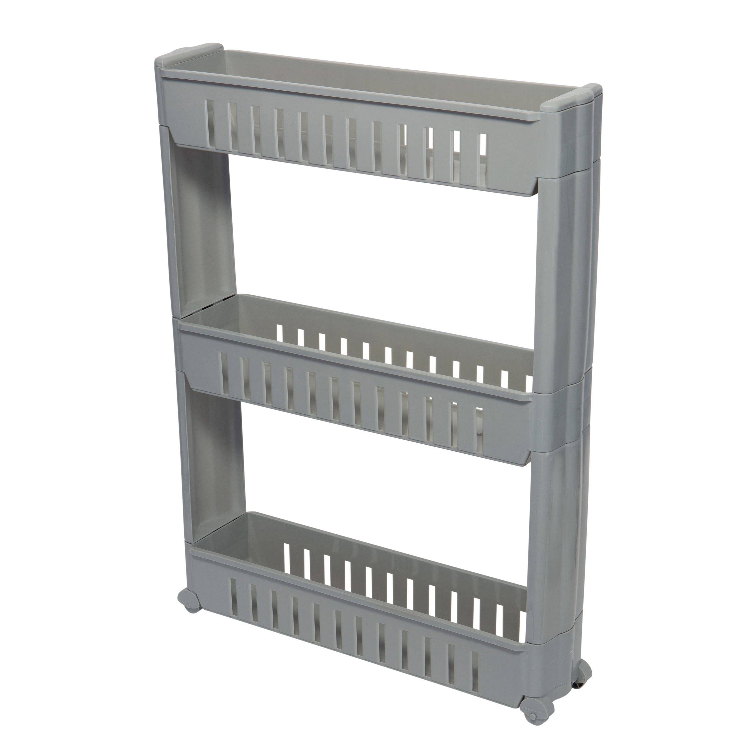 Simplify 3 Tier Slim Slide Out Storage Cart in Grey