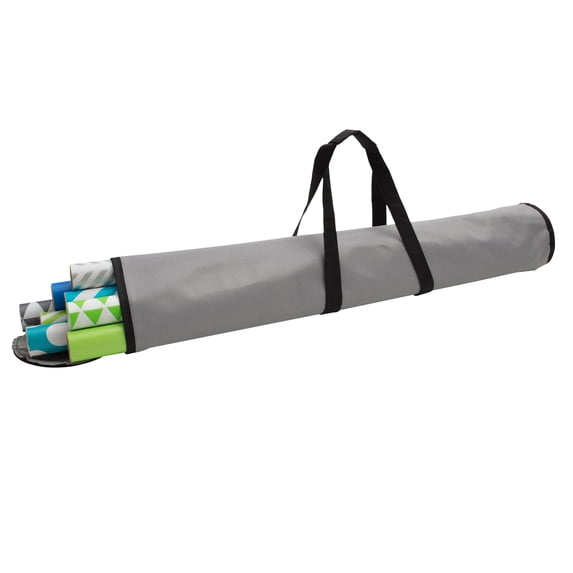 Simplify 30" Wrapping Paper Storage Bag, Holiday Storage Polyester, Grey