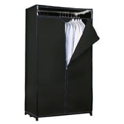 Simplify 36" Wide Portable Steel and Nonwoven Closet, Black