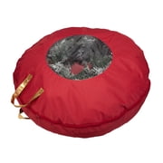 Simplify 36-inch Fabric Wreath Storage Bag in Red