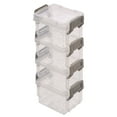 thumbnail image 1 of Simplify 4 Pack 5oz Stackable Clear Storage Boxes with Grey Lid, 1 of 4