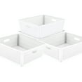thumbnail image 1 of Simplify 4-Pack Slide-2-Stack It Storage Baskets in White, 1 of 10