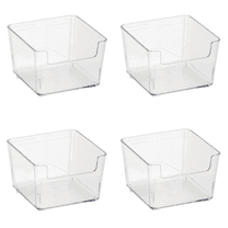 Simplify 4 Pack Small Square Clear Drawer Organizer 3.74 inch Wide