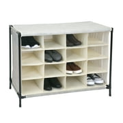 Simplify 4-Tier 16 Pairs Shoe Organizer in Ivory