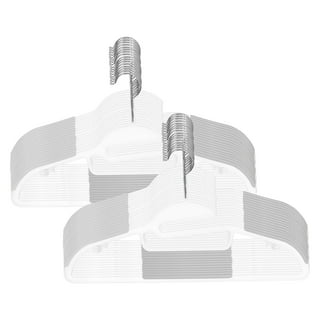 Simplify 10 Pack Granite Look Design Plastic Shirt Hangers in Silver