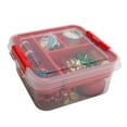 thumbnail image 1 of Simplify 5 Compartment Gift Supply Plastic Storage Box in Red, 1 of 11