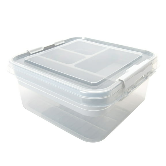 Simplify 5 Compartment Gift Supply Storage Box in White
